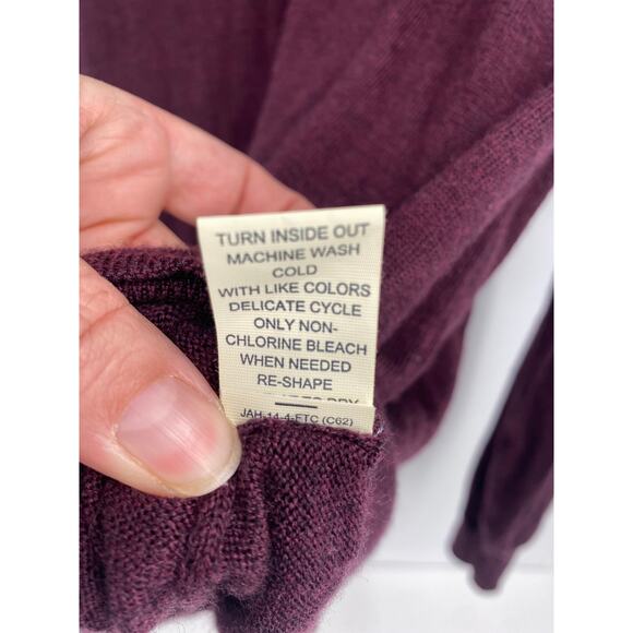 Joseph Abboud 100% Merino Wool V-neck Sweater Red Maroon Modern Fit XL - Picture 5 of 8